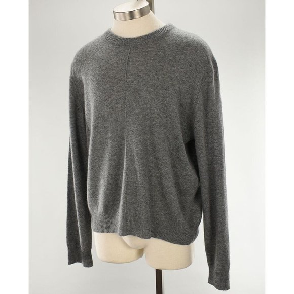 ATM ANTHONY THOMAS MELILLO Smoky Heather Exposed Seam Cashmere Sweater XL NWT